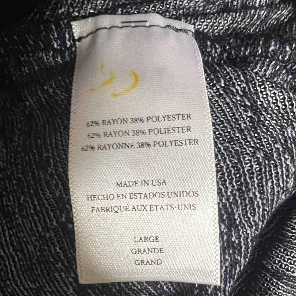 Rails Henley Shirt Size L Black Burnout Long Sleeve V-Neck Pocket NWT - Picture 7 of 9